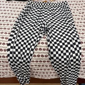 Black & White Checkered Men’s Jogger Pants